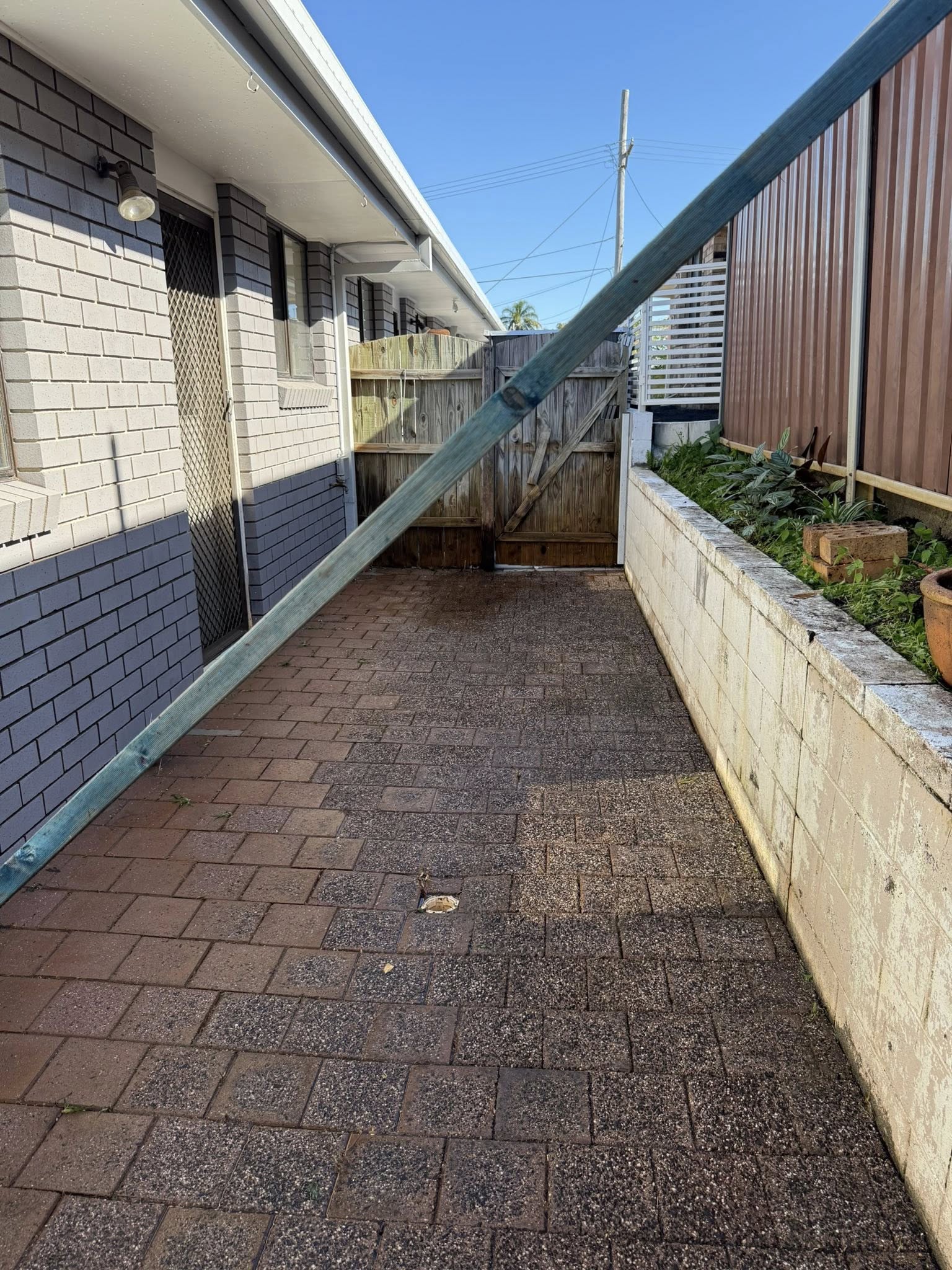 After: Side passage restoration — pressure cleaning Gold Coast
